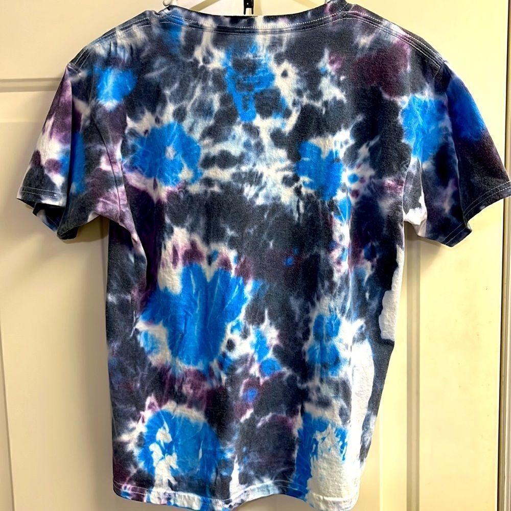 Matching Family Vacation Blue, Purple and White Starburst Tie Dye T-shirts (Mixe - Picture 7 of 11